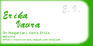 erika vavra business card